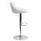 Emma and Oliver Bucket Seat Adjustable Height Barstool with Diamond Pattern Back